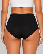 Women's  High Waist Colorblock Seamless Cotton Briefs