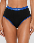 5-Pack Pure Cotton High Waist Colorblock Briefs