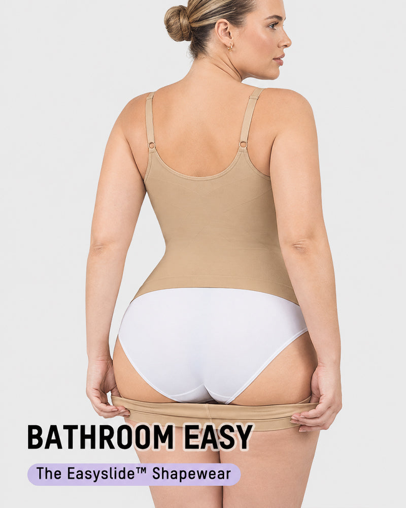 Deep V Tummy Control Seamless Easy-to-Wear Bodysuit Shaper