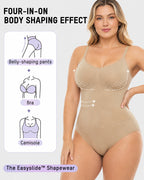 Deep V Tummy Control Seamless Easy-to-Wear Bodysuit Shaper