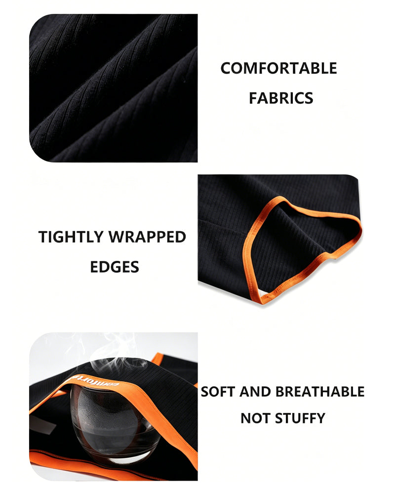 5-Pack Pure Cotton High Waist Colorblock Briefs