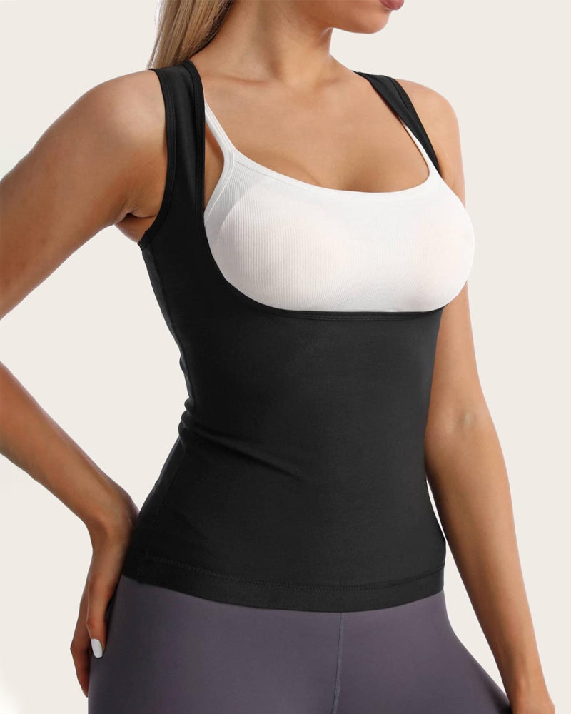 Women's Sleeveless Sweat-inducing Tummy-slimming Shaping Sports Vest