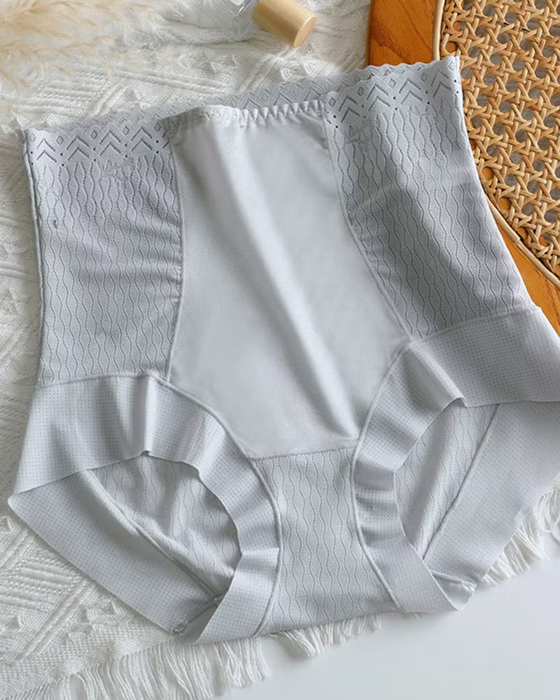 High-waisted Tummy-control Breathable Ice Silk Seamless Panties