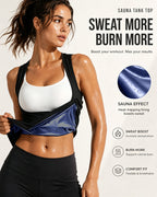 Women's Sleeveless Sweat-inducing Tummy-slimming Shaping Sports Vest