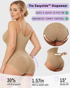 Deep V Tummy Control Seamless Easy-to-Wear Bodysuit Shaper
