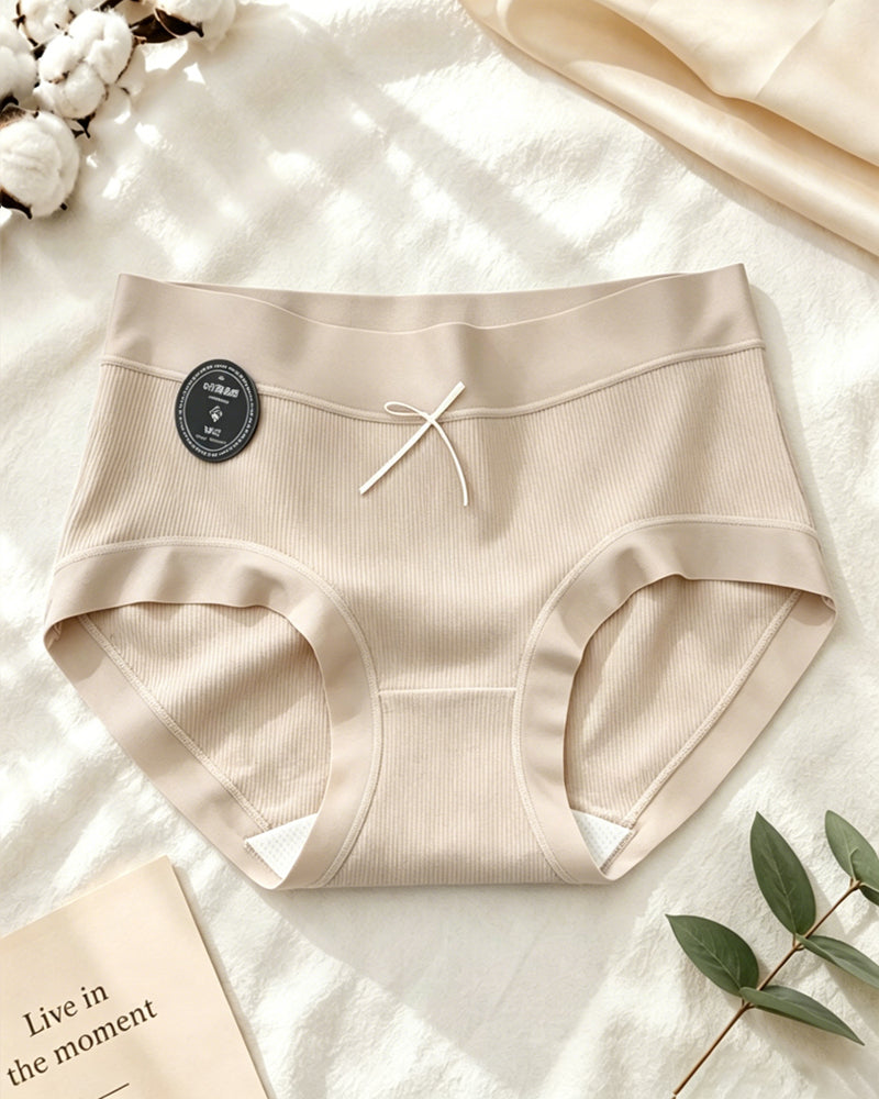 Women's Pure Cotton Ribbed Soft Panties