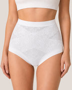 4-Pack High Waist Front Crossover Floral Lace Breathable Panties