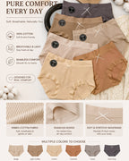Women's Pure Cotton Ribbed Soft Panties