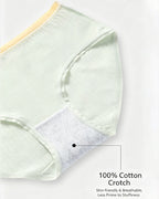 Multi-pack Pure Cotton Colorblock Ribbed Seamless Briefs
