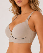 3-Pack Wire Free Comfortable Breathable Push Up Bra