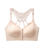 Seamless Front-closure Push-up Butterfly Back Bra