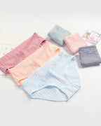 Lace-trimmed Pure Cotton Breathable Comfort Stretch Briefs