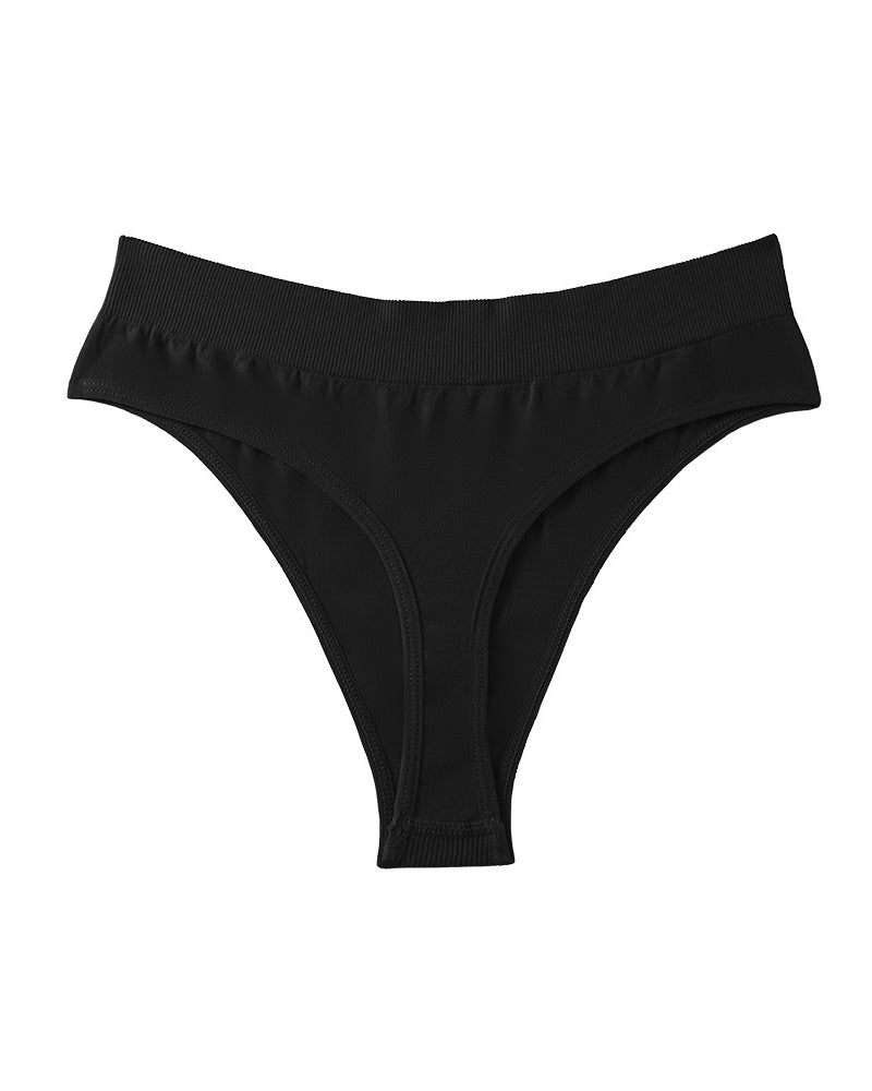 Women's Seamless Sports Fitness Solid Color Elastic T-Thong