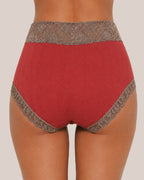 High-Waist Cotton Lace Briefs