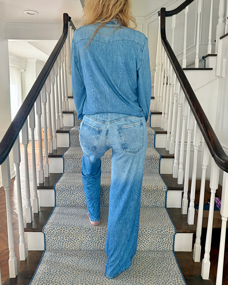 Casual Comfortable Stretch Denim Dream Pajama Set