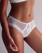 Lace Criss-cross Strap Sheer Low-waist Women's Panties