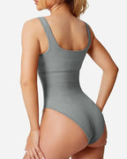 Women's Ribbed Sleeveless Bodycon Bodysuit