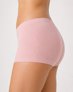Multi-pack Plus Size High Waist Cotton Ribbed Boyshorts