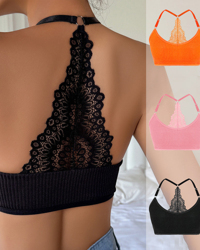 Women's Lace Vest Seamless Elastic Bra