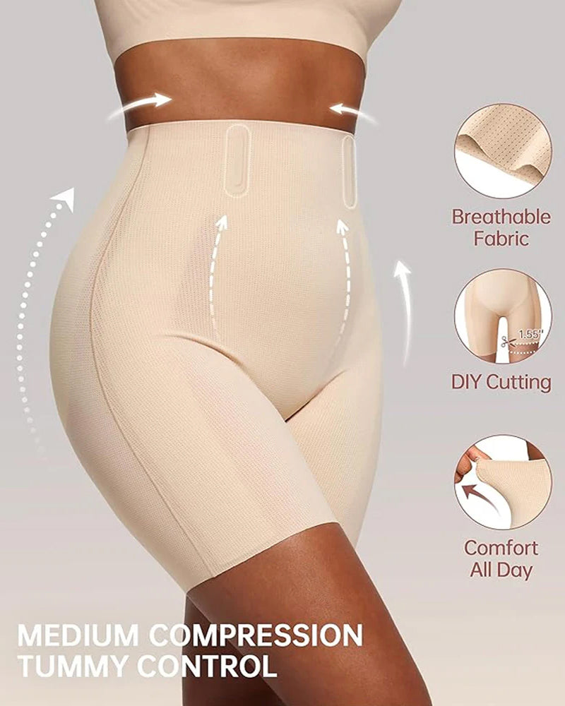 Women's High Waist Seamless Tummy Lifting Buttocks Breathable Shaping Shorts