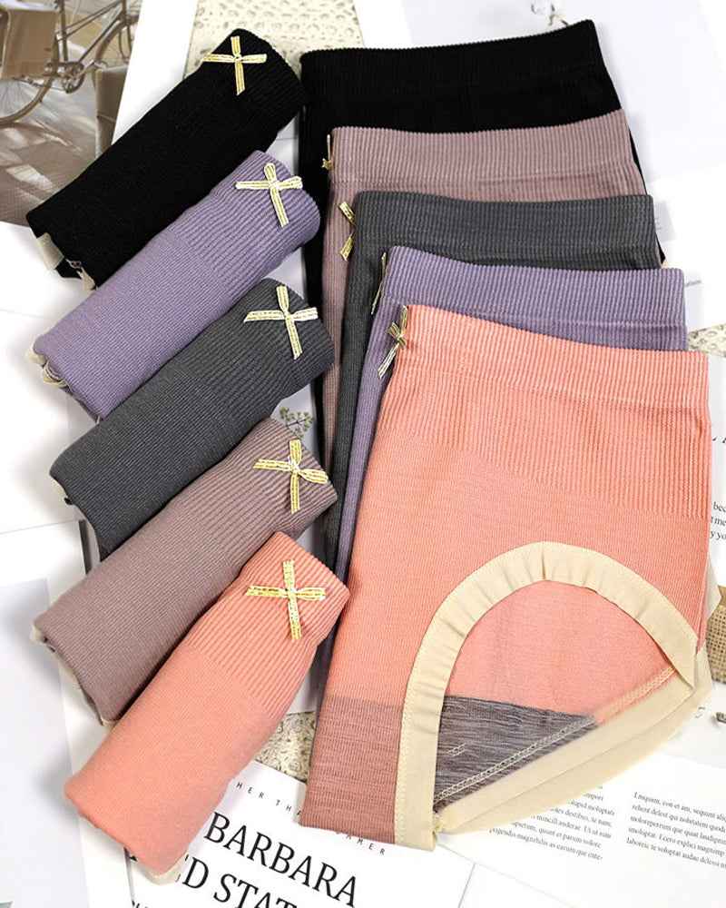 Five Pack High-elastic Seamless Bow-knot Breathable Panties