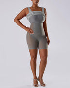 Solid Color Sleeveless Waist and Hip Lifting Long Dress With Built In Shapewear