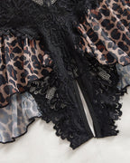 Women's Sexy Solid Color Lace Pajamas