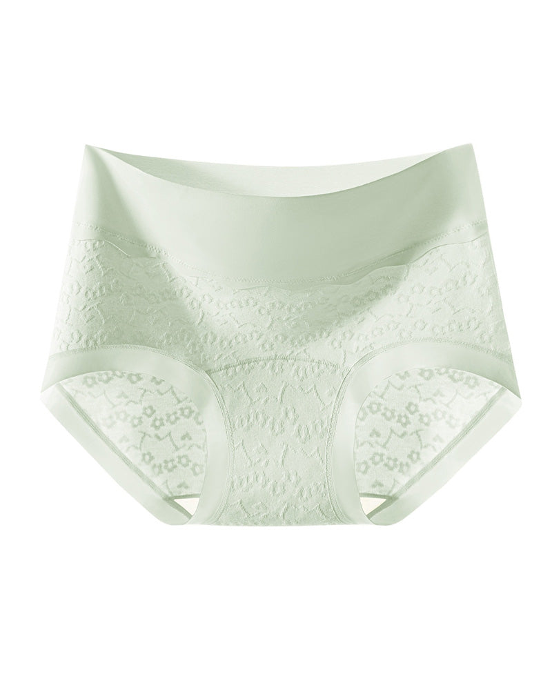 5-Pack Pure Cotton High Waist Tummy Control Jacquard Briefs
