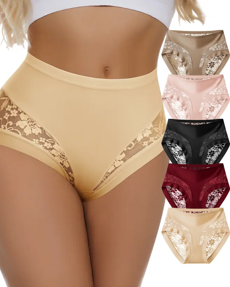 Mid-waisted Sexy Lace Seamless Breathable Comfortable Panties