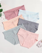 Lace-trimmed Pure Cotton Breathable Comfort Stretch Briefs