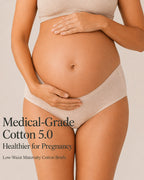 Multi-Pack Seamless Pure Cotton Low Waist V-Shaped Maternity Antibacterial Briefs