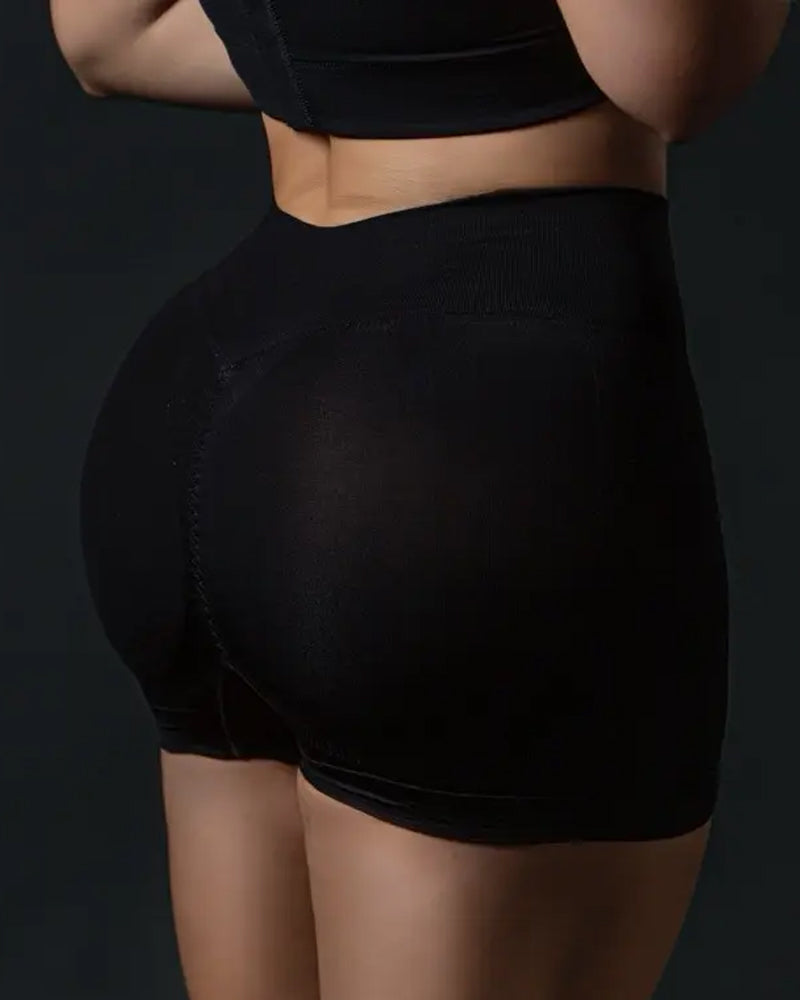 High-elastic Seamless High-waisted Tummy-control and Hip-lifting Shorts
