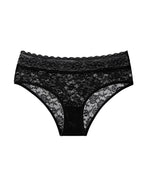 Women's Mid-waist Sexy Floral Lace Colorblock Breathable Panties