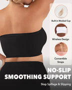 Convertible Strapless Seamless Non-slip Bandeau Bra