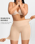 Seamless Form-fitting Tummy-control Hip-lifting Shaping Shorts