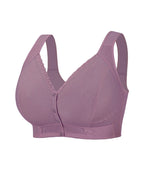 Plus Size Front-Close Seamless Wire-Free Full Cup Breathable Bra