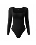 Square Neck Long Sleeve Bodysuits