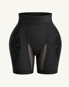 High Waist Lace Mesh Padded Hip Tummy Control Shaping Shorts