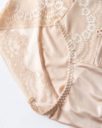 Plus Size Lace Sheer Mesh Seamless High-waisted Panties