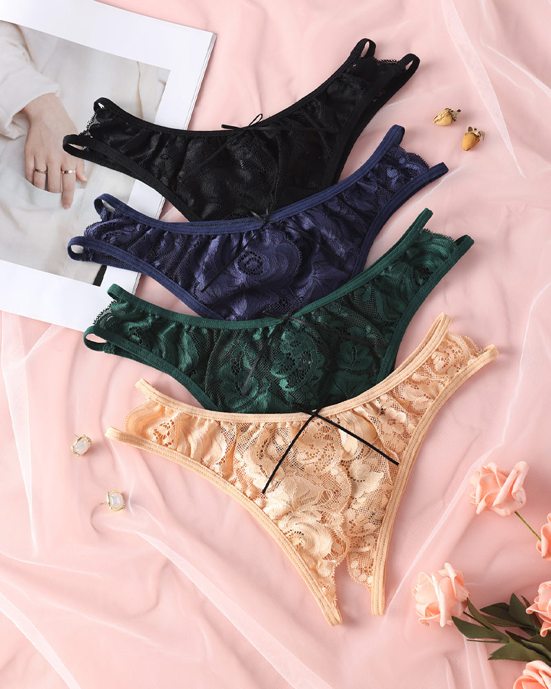Women's Sexy Lace Open-crotch Panties