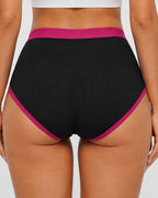 5-Pack Pure Cotton High Waist Colorblock Briefs